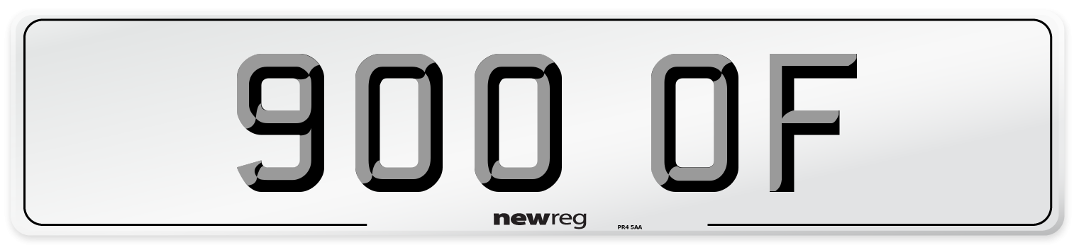 900 OF Number Plate from New Reg